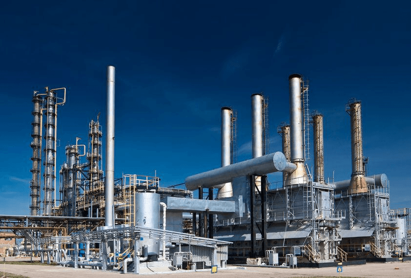 Industrial ENA spirit plant with distillation columns and process systems